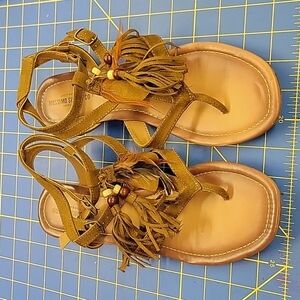 Mossimo Supply Co Feather Sandals Size 9.5 Faux Leather